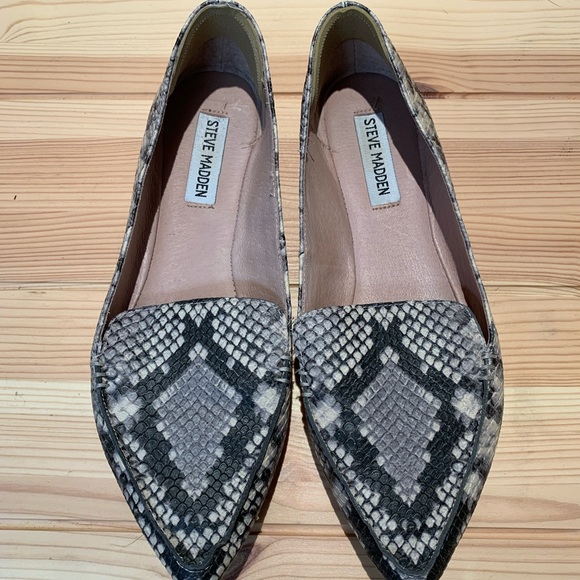 Steve Madden Feather Natural Exotic flats - Picture 1 of 4